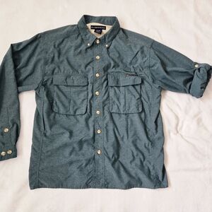 Exofficio Men's Green Button-Up Shirt